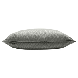 Paoletti Florence Silver Embossed Velvet Cushion - Size: 55 x 55 cm - Grey - Wilko - thumbnail 4