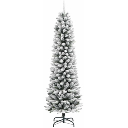 vidaXL Pre-Lit Warm White LED and White Baubles White Artificial Christmas Tree with Stand 7.8ft - Wilko - thumbnail 4