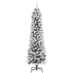 vidaXL Pre-Lit Warm White LED and White Baubles White Artificial Christmas Tree with Stand 7.8ft - Wilko - thumbnail 5