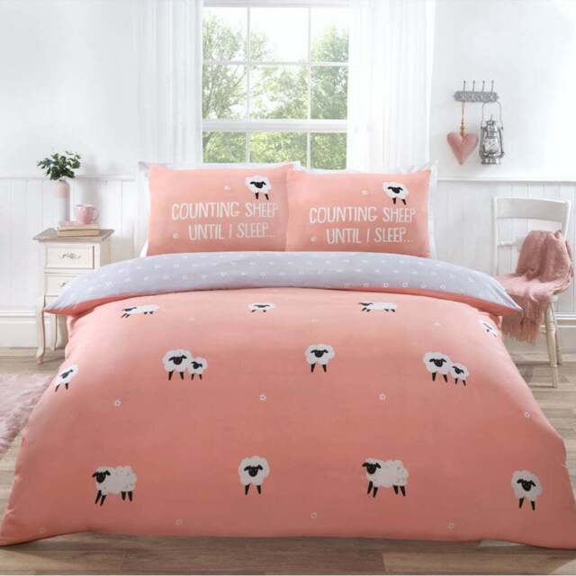 Rapport Home Counting Sheep Single Blush Duvet Set - Pink - Wilko - image 1