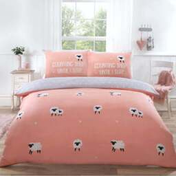 Rapport Home Counting Sheep Single Blush Duvet Set - Pink - Wilko - thumbnail 1