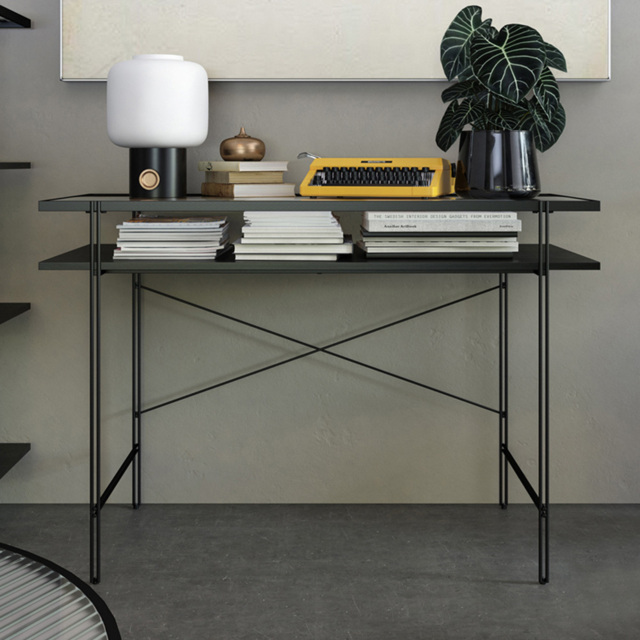 Dorel Wainwright Black Oak Desk - Size: 75 x 110 x 50cm - Wilko - image 1