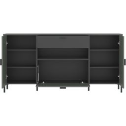 Furniture To Go Arundel 3 Door Single Drawer Single Shelf Green Sideboard - Wilko - thumbnail 4