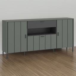 Furniture To Go Arundel 3 Door Single Drawer Single Shelf Green Sideboard - Wilko