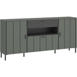 Furniture To Go Arundel 3 Door Single Drawer Single Shelf Green Sideboard - Wilko - thumbnail 3