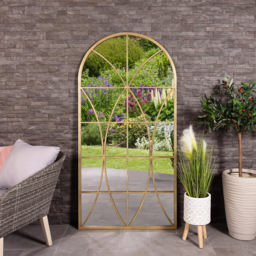Charles Bentley Madrid Gold Arched Wall Mirror - Size: 2.5 x 180 x 90cm - Wilko - thumbnail 3