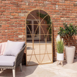 Charles Bentley Madrid Gold Arched Wall Mirror - Size: 2.5 x 180 x 90cm - Wilko - thumbnail 7