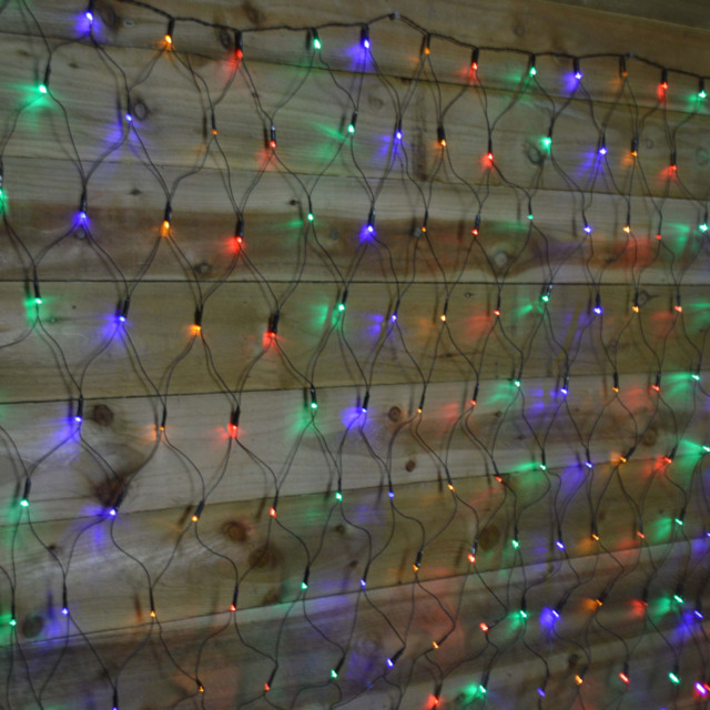 Premier 180 Multicolour LED Christmas Net Light 1.7 x 1.2m - Size: 170 x 120 x 35cm - Multi Coloured - Wilko - image 1