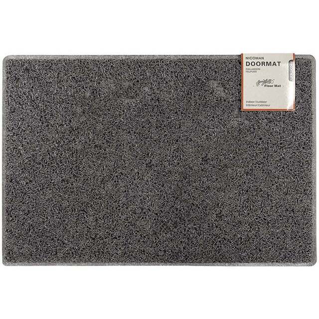 Oseasons Grey Plain Doormat 60 x 40cm - Wilko - image 1