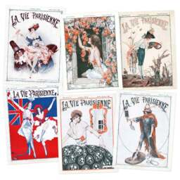 Artery8 Vintage French Magazine Cover WW1 Roses Wall Art Print 30 x 41cm 6 Pack - Size: 40.5 x 30.5 x 0.3cm - Multi - Wilko - thumbnail 1