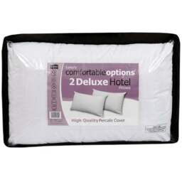Twin Luxury White Hotel Pillows 2 Pack - Wilko