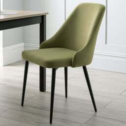 Modbury Dining Chair Pair - Green - Wilko