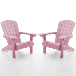 Keter Set of 2 Old Pink Adirondack Chair - Wilko - thumbnail 3