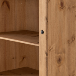 Seconique Corona 5 Shelf Distressed Waxed Pine Tall Bookcase - Brown - Wilko - thumbnail 6