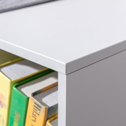 Portland 6 Shelf Grey Kids Bookcase with Cushioned Reading Seat - Wilko - thumbnail 5