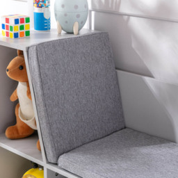 Portland 6 Shelf Grey Kids Bookcase with Cushioned Reading Seat - Wilko - thumbnail 6