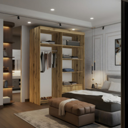 Sliding Wardrobes 4U 2 Sliding Door Oak Modern Black Trim Mirrored Wardrobe 150cm - Size: 2 Door - Brown - Wilko - thumbnail 5