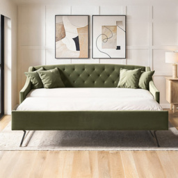 Flair Aurora Single Khaki Green Velvet Daybed - Wilko - thumbnail 7
