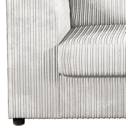 Luxor Single Seater Silver Jumbo Cord Armchair - Wilko - thumbnail 5