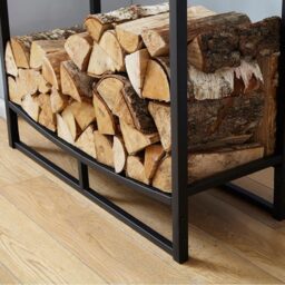 Neo Black Firewood Log Rack with Hooks - Size: 35 x 75 x 83cm - Wilko - thumbnail 7