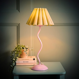 ValueLights Wiggle Sage and Pale Purple Pleated Scallop Shade Table Lamp and LED Bulb - Size: 52 x 25 x 25cm - Wilko - thumbnail 7