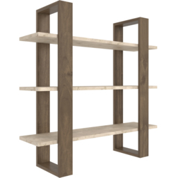 Decorotika Suno 3 Shelf Traverter and Walnut Wall Mounted Display Unit - Size: 90 x 90 x 25.6cm - Multi - Wilko - thumbnail 6