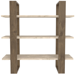 Decorotika Suno 3 Shelf Traverter and Walnut Wall Mounted Display Unit - Size: 90 x 90 x 25.6cm - Multi - Wilko - thumbnail 3