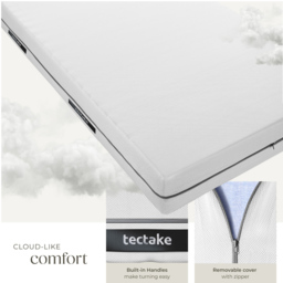 tectake Sky Double 2 in 1 Firmness Level 3D Mesh Cover Mattress - White - Wilko - thumbnail 6