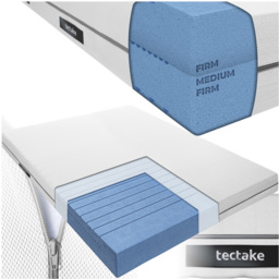 tectake Sky Double 2 in 1 Firmness Level 3D Mesh Cover Mattress - White - Wilko - thumbnail 3