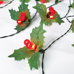 The Christmas Workshop 60 LED Holly Sprig and Berries String Light - Wilko - thumbnail 3