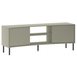 FWStyle Frem Modern 2 Door Ash Green Curved TV Stand Unit - Size: 55 x 150 x 40cm - Wilko - thumbnail 3