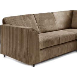Luxor 5 Seater Coffee Jumbo Cord Full Back L Shaped Corner Sofa Set - Cream - Wilko - thumbnail 5
