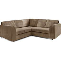 Luxor 5 Seater Coffee Jumbo Cord Full Back L Shaped Corner Sofa Set - Cream - Wilko - thumbnail 3