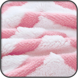 Velosso Pink Chevron Sherpa Throw 100 x 150cm - Wilko - thumbnail 4