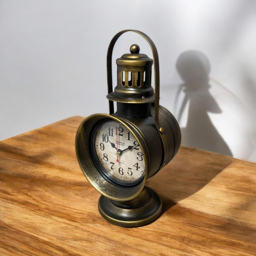Acacia Home Bronze Table Clock 29cm - Size: 29 x 13 x 18cm - Brown - Wilko - thumbnail 3