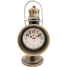 Acacia Home Bronze Table Clock 29cm - Size: 29 x 13 x 18cm - Brown - Wilko - thumbnail 1