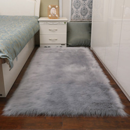 Living and Home Grey Rectangle Soft Shaggy Rug 100 x 180cm - Wilko - thumbnail 7