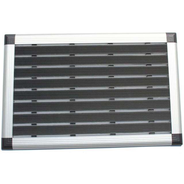 Floortex Doortex Alumat Black Outdoor Doormat 40 x 60cm - Size: 60 x 40 x 1.2cm - Wilko - image 1