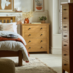 Julian Bowen Marlborough 4 Drawer White Oak Chest of Drawers - Wood - Wilko - thumbnail 7