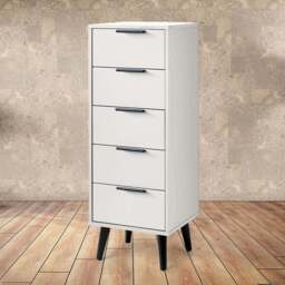 Julian Bowen Alba 5 Drawer Narrow Silk Grey Chest of Drawers - Wilko - thumbnail 7