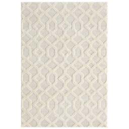 Desire Rugs Isabella Cream Embossed Imperial Trellis Rug 80 x 150cm - Wilko - thumbnail 1