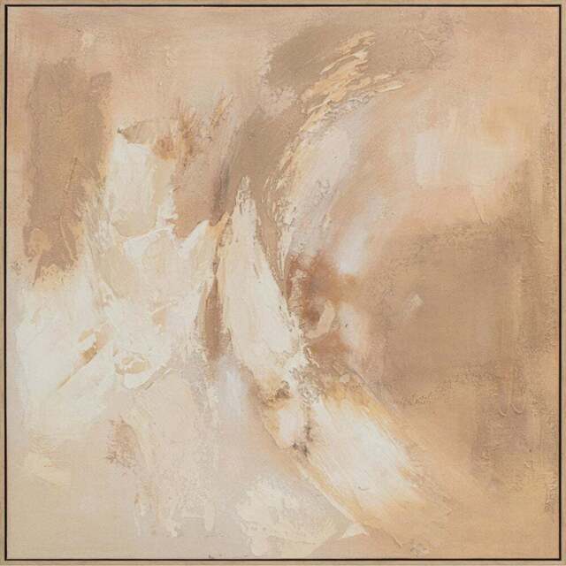 Dimensional Hand Painted Abstract Art Neutral - Wilko - image 1