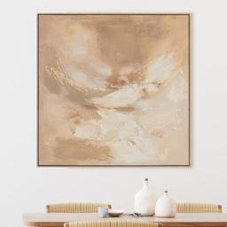 Dimensional Hand Painted Abstract Art Neutral - Wilko - thumbnail 3