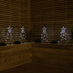 Samuel Alexander 4 Pack White Spiral LED Christmas Tree Garden Path Light - Size: 45 x 20 x 5cm - Wilko - thumbnail 7