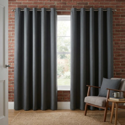 Linden Washable Blackout CurtainCharcoal183cm168cm - My Home - Wilko - thumbnail 5