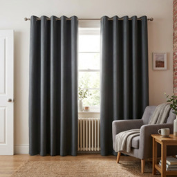 Linden Washable Blackout CurtainCharcoal183cm168cm - My Home - Wilko - thumbnail 7