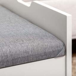 Portland 2 Drawer White Dressing Table Set with Mirror - Size: 114 x 40 x 60cm - Wilko - thumbnail 4