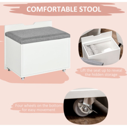Portland 2 Drawer White Dressing Table Set with Mirror - Size: 114 x 40 x 60cm - Wilko - thumbnail 7