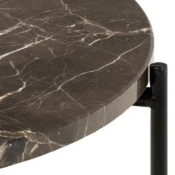 Florence Avila Brown Marble Top Side Table - Furniture To Go - Wilko - thumbnail 6