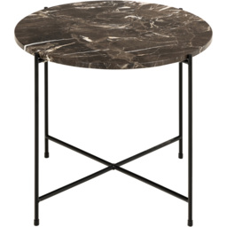 Florence Avila Brown Marble Top Side Table - Furniture To Go - Wilko - thumbnail 3